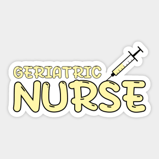 Geriatric Nurse Yellow Sticker